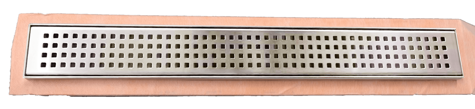 24 in shower linear drain grid flow-in BN with WF