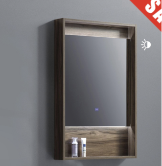 LED Brown Frame Anti-Fog Mirror AG8001W-M