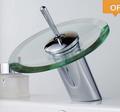 Round Glass Waterfall Faucet
