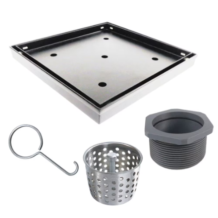 DRAIN SQUARE 4X4 BRUSH TILE