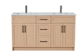 60" MDF Wood Color Vanity Lemon/Coco
