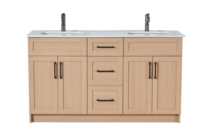 60" MDF Wood Color Vanity Lemon/Coco