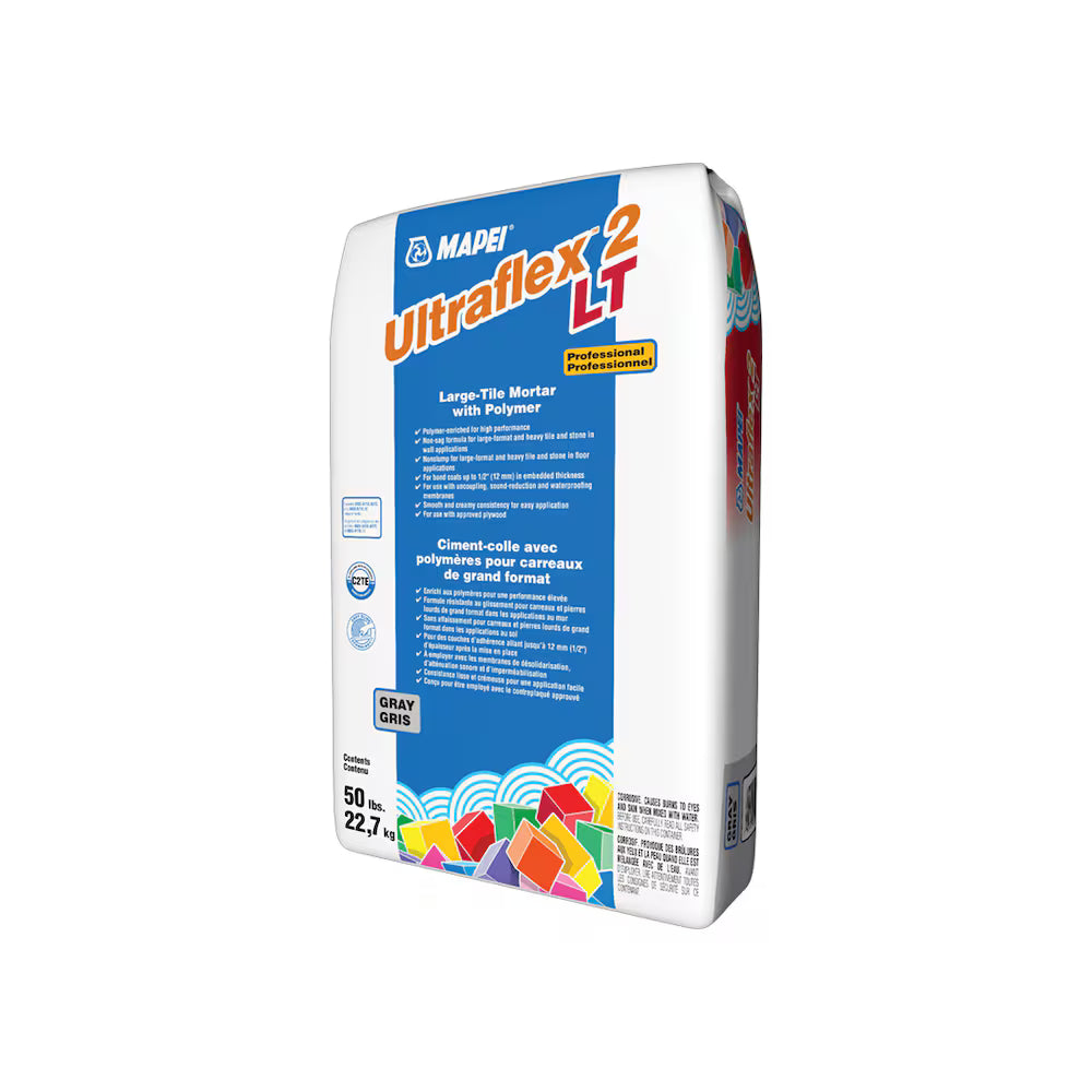 MAPEI ULTRAFLEX 2 LT 50 lb. Grey Professional Mortar for Large Format Tile and Stone
