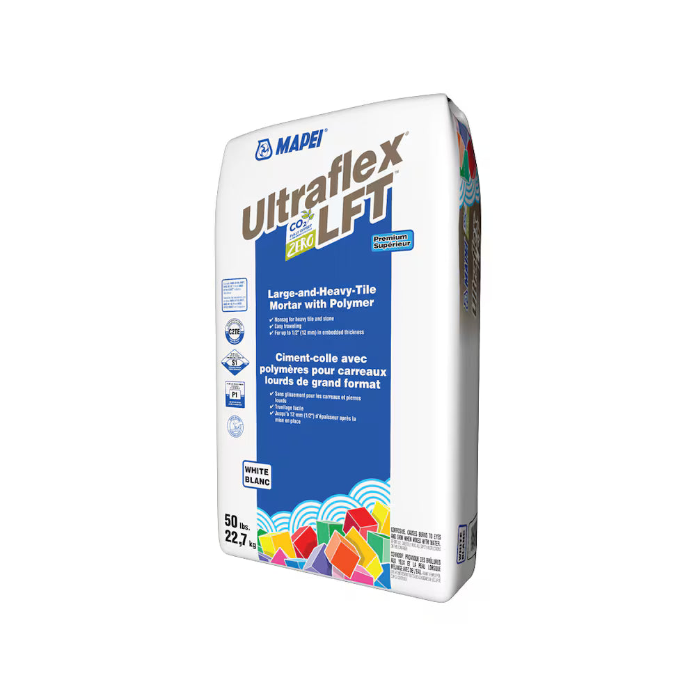 MAPEI ULTRAFLEX LFT 50 lb. White Premium Large-and-Heavy-Tile Mortar with Polymer