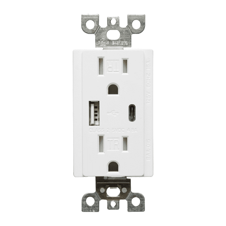 USB CHARGER TYPE A+C-20A/WHITE