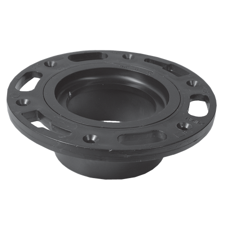 4 in X3 in ABS DWV ADJ. CLOSET FLANGE TEST PLATE HUB