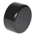 ABS Solid Cap 1-1/2 in Black