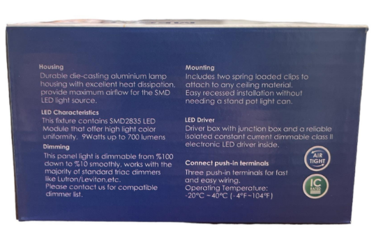 MEGATRON 4 in 9w LED WET-5CCT/WHITE