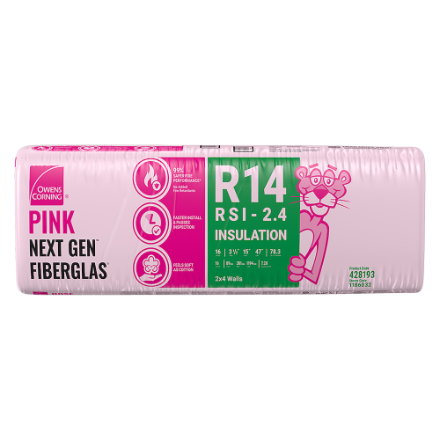 R14x15 in x78.3sf[5/Multi]Fiberglas pink insul