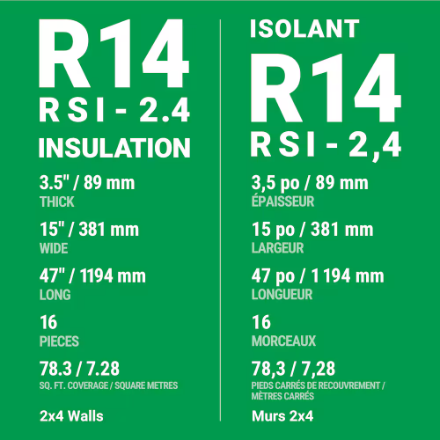R14x15 in x78.3sf[5/Multi]Fiberglas pink insul